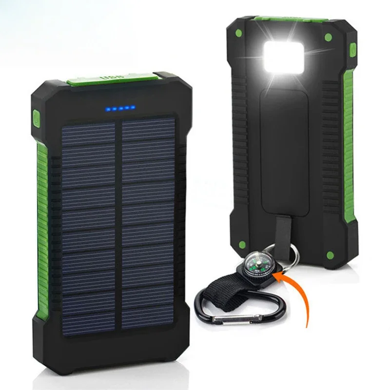 Usb Charger Dynamo - 20000mAh พาวเวอร์แบงค์พลังงานแสงอาทิตย์แบบพกพา กันน้ำ แบตเตอรี่สำรองภายนอก พาวเวอร์แบงค์ 20000