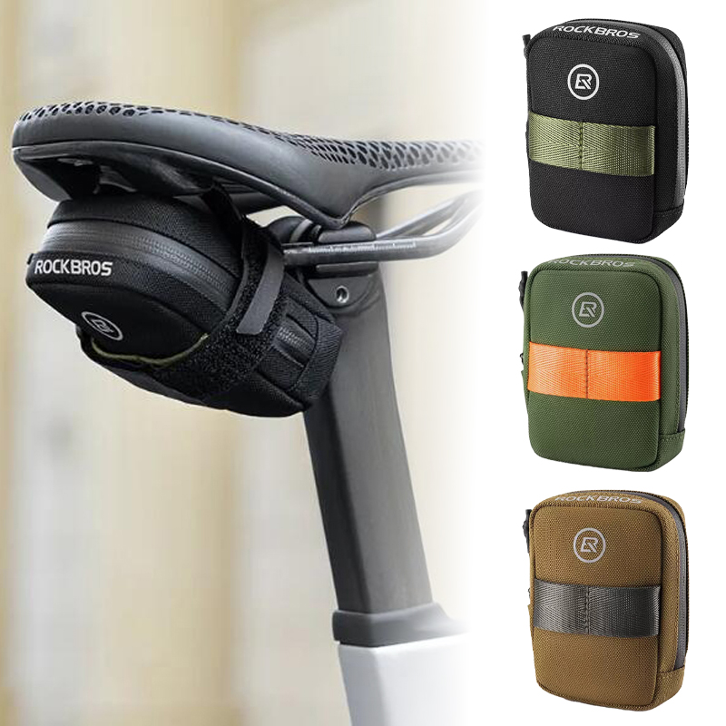 Saddle Bag Under Seat - กระเป๋าใต้เบาะจักรยานขนาดเล็กแบบพกพา กระเป๋าเก็บเครื่องมือซ่อมจักรยานสำหรับจักรยานเสือภูเขา จักรยานถนน และจักรยานพับได้