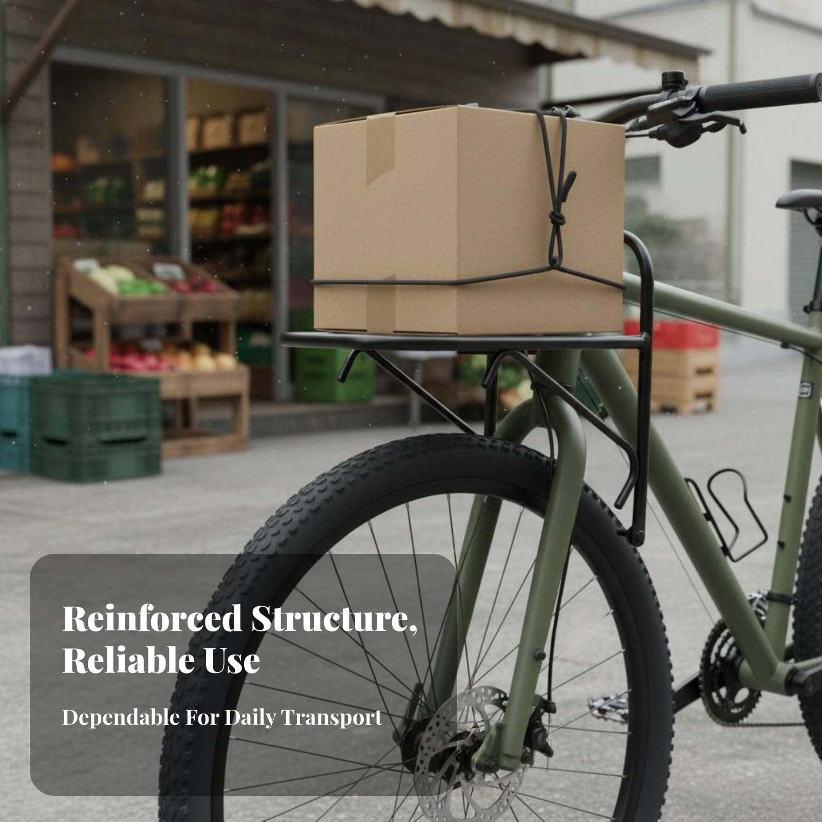 Cargo Rack Aluminum - แร็คจักรยานด้านหน้า โครงสร้างอลูมิเนียมอัลลอยด์ แร็คใส่สัมภาระจักรยานด้านหน้า ที่วางสัมภาระจักรยาน แข็งแรง ทนทาน