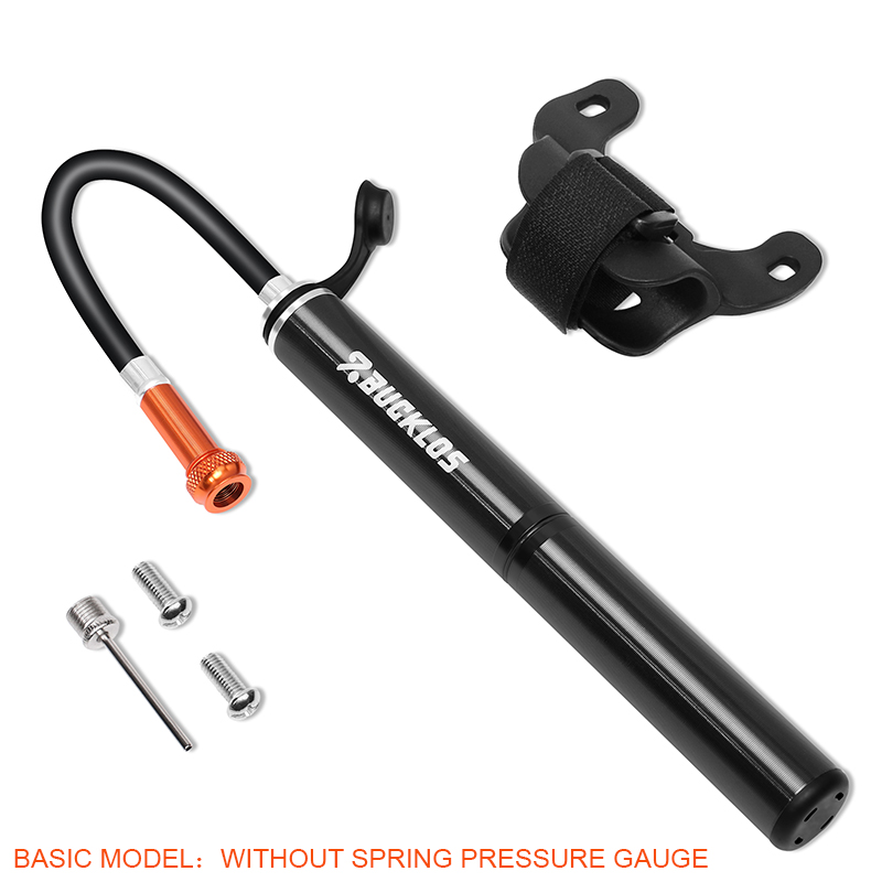 Bike Pump Frame Mount - ปั๊มลมจักรยานแบบพกพาแรงดันสูง BUCKLOS พร้อมที่ยึดติดกับเฟรมและหัวสูบลมสำหรับเติมลมยางจักรยานเสือภูเขาและจักรยานถนน อุปกรณ์สำหรับการปั่นจักรยาน
