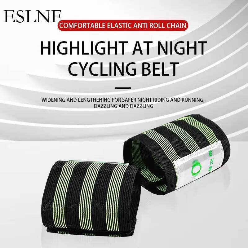 Cycling To Commute - ESLNF สายรัดนิรภัยสำหรับจักรยานแบบสะท้อนแสงแบบสากล สายรัดข้อเท้าแบบปรับได้ สายรัดขาแบบมองเห็นได้ชัดเจน สำหรับจักรยานเสือภูเขา จักรยานถนน