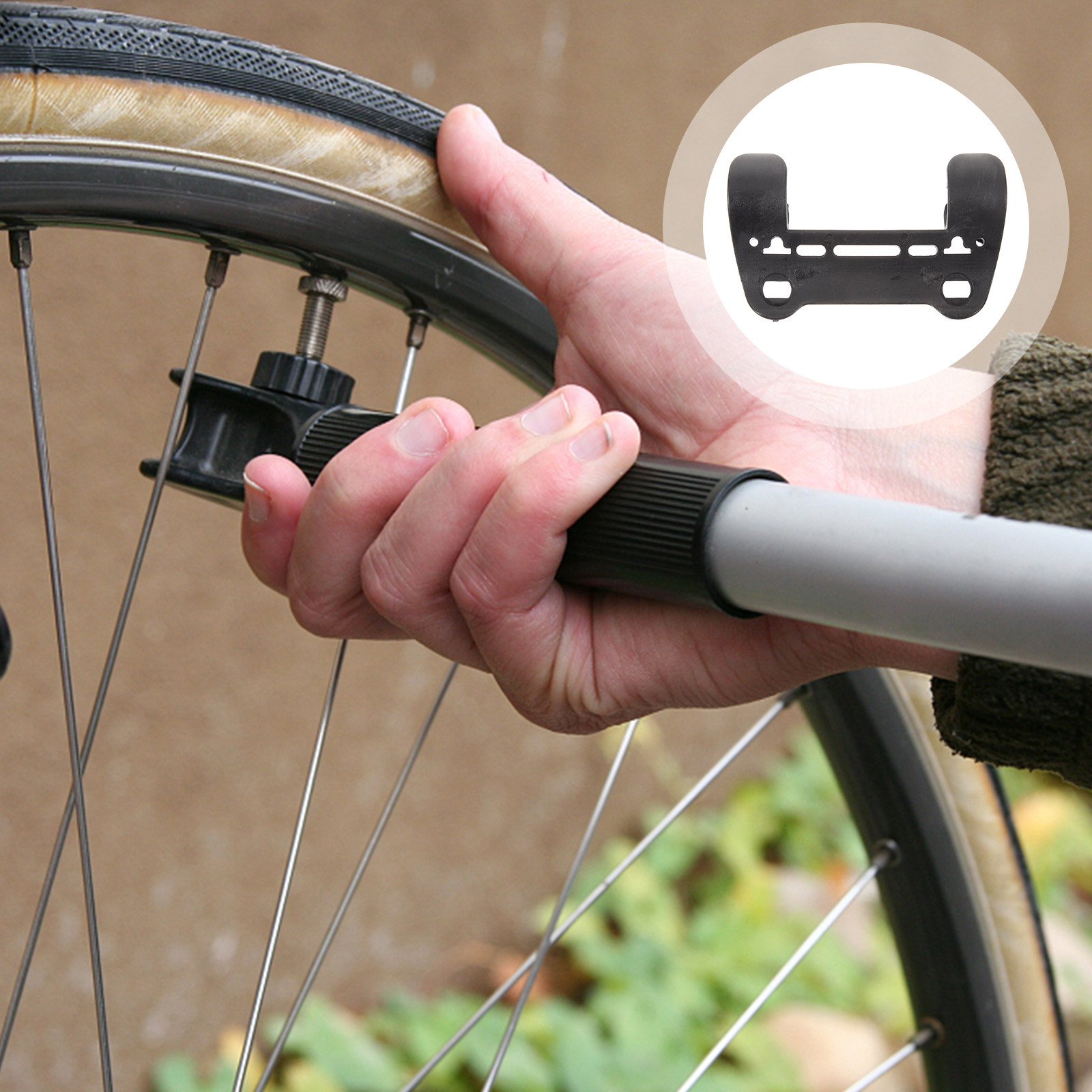 Bike Pump Frame Mount - ที่ยึดปั๊มลมจักรยานแบบมืออาชีพ สำหรับการใช้งานกลางแจ้ง ตัวยึดปั๊มลมพลาสติกติดตั้งบนเฟรมจักรยาน