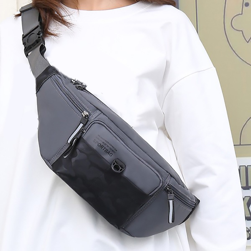 Cycling Commuter Bag - ยิมกีฬากระเป๋าคาดหน้าอกรถจักรยานยนต์เดินป่าขี่จักรยานวิ่งเดินทางกระเป๋าคาดเอวแบบพกพาท่องเที่ยวกลางแจ้งทริปโทรศัพท์มือถือแพ็คข้าม