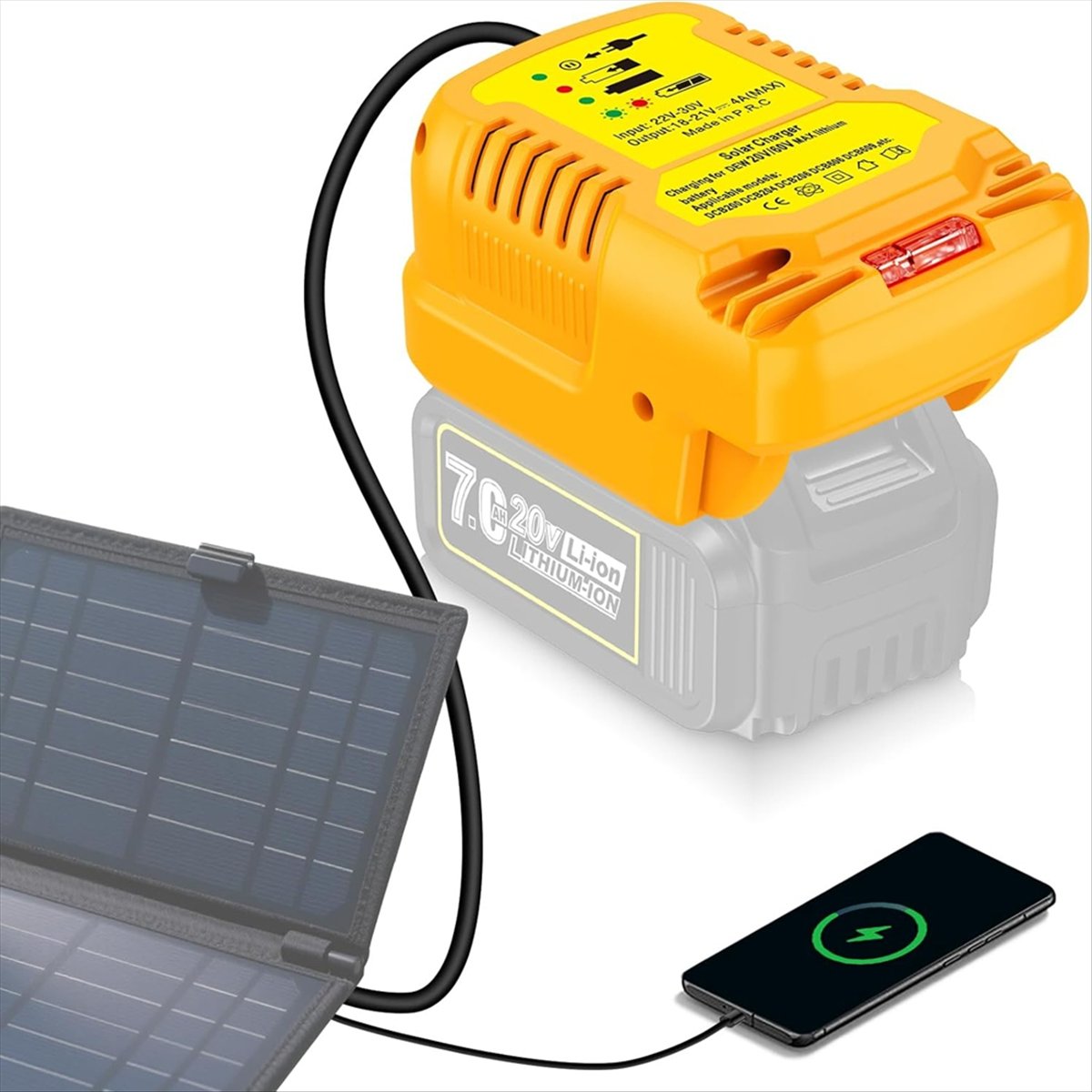 อะแดปเตอร์ชาร์จพลังงานแสงอาทิต - Usb Charger Dynamo บทวิจารณ์และราคา