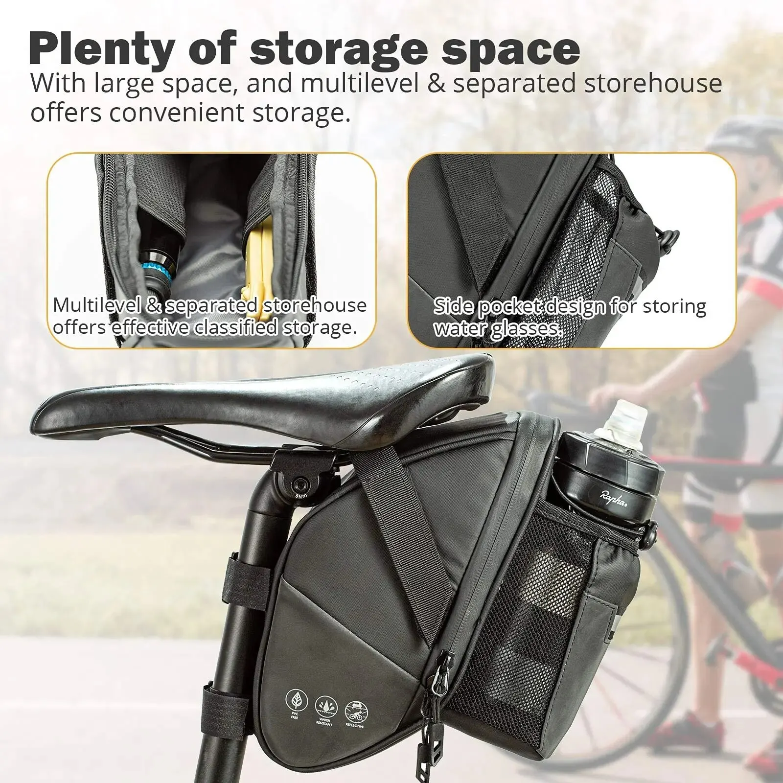 กระเป๋าอานจักรยานกันน้ําจักรยา - Saddle Bag Under Seat บทวิจารณ์และราคา