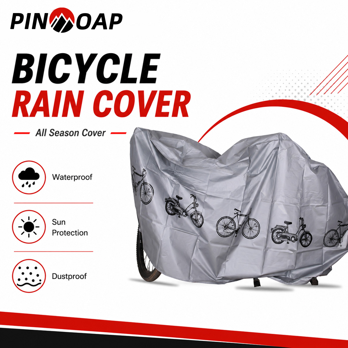 PINMOAP ผ้าคลุมจักรยานกันฝนอเน - Cycling Commuter Bag บทวิจารณ์และราคา