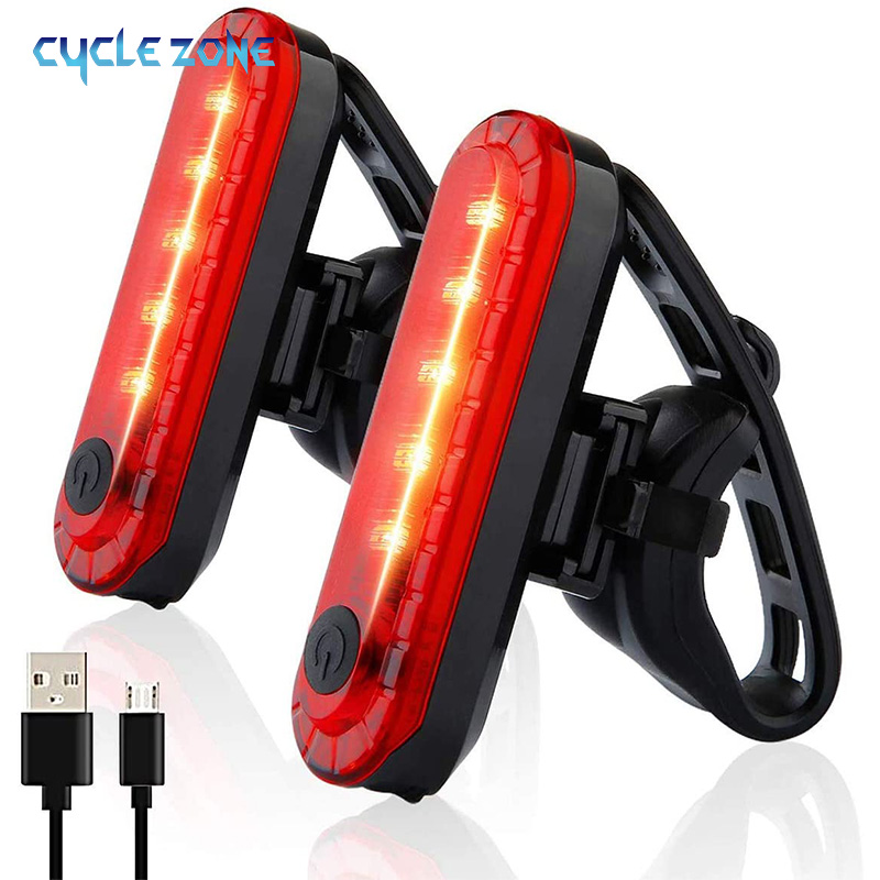 ไฟท้ายจักรยานด้านหลัง USB ชาร์ - Bike Light Front Rear บทวิจารณ์และราคา